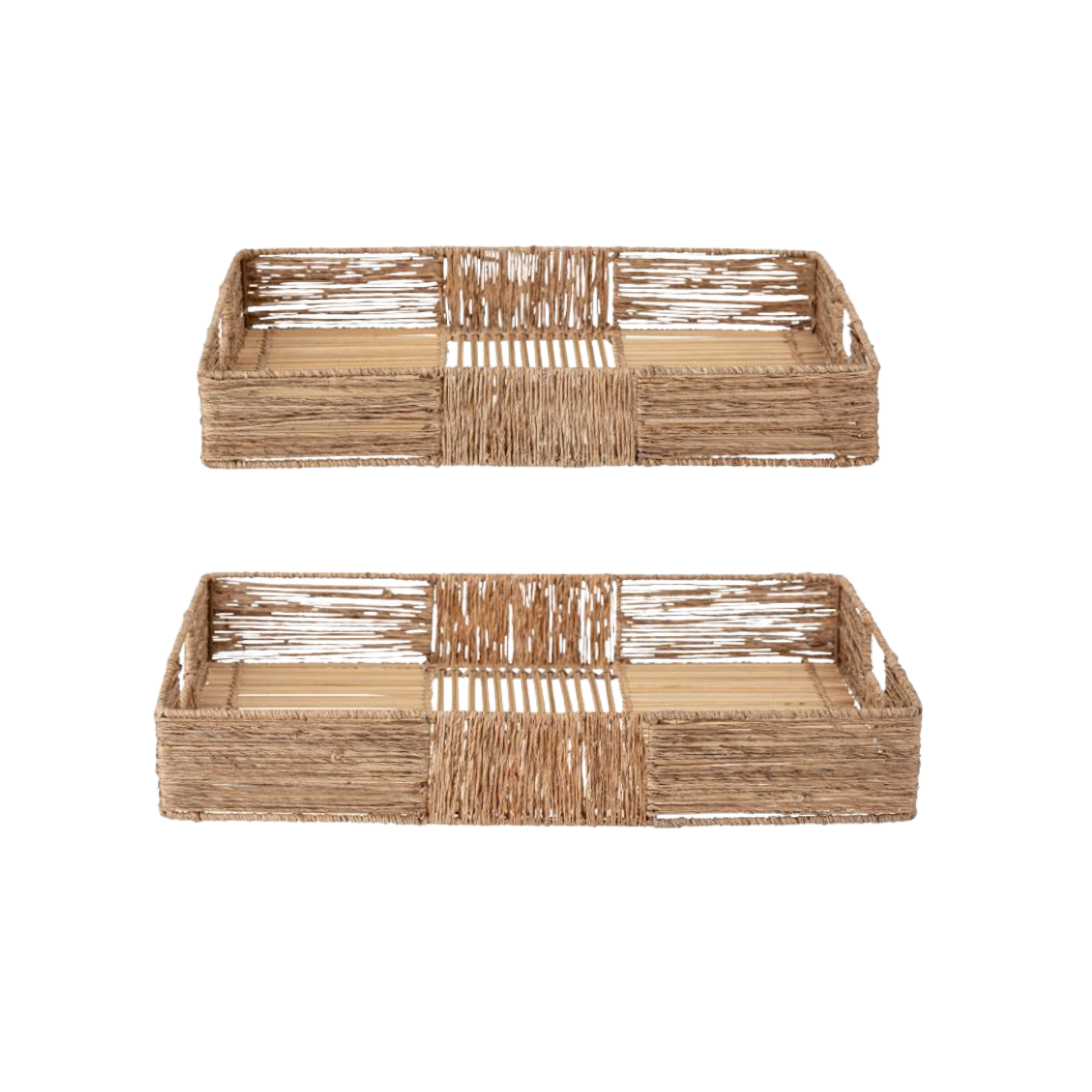 ecia serveringsbrett fra Bloomingville i naturfarget jute og bambus.