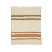 Libeco The Belgian Towel Harlan Stripe linteppe 110×180 med striper i naturfarger