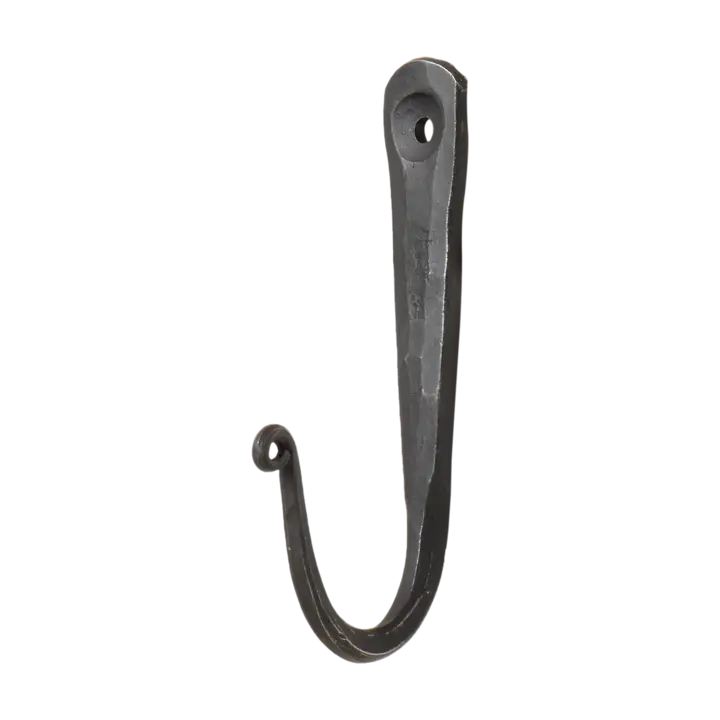 Svart håndsmidd krok i smijern – LOKE krok M