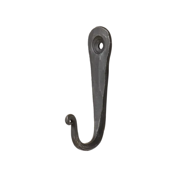 Svart håndsmidd krok i smijern – LOKE krok S