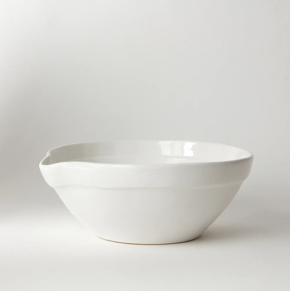 Majken bakeskål hvit fra Olsson &amp; Jensen – stor steingodsskål