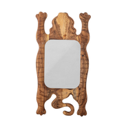 Bloomingville Marga veggspeil – håndskåret tiger i mangotre