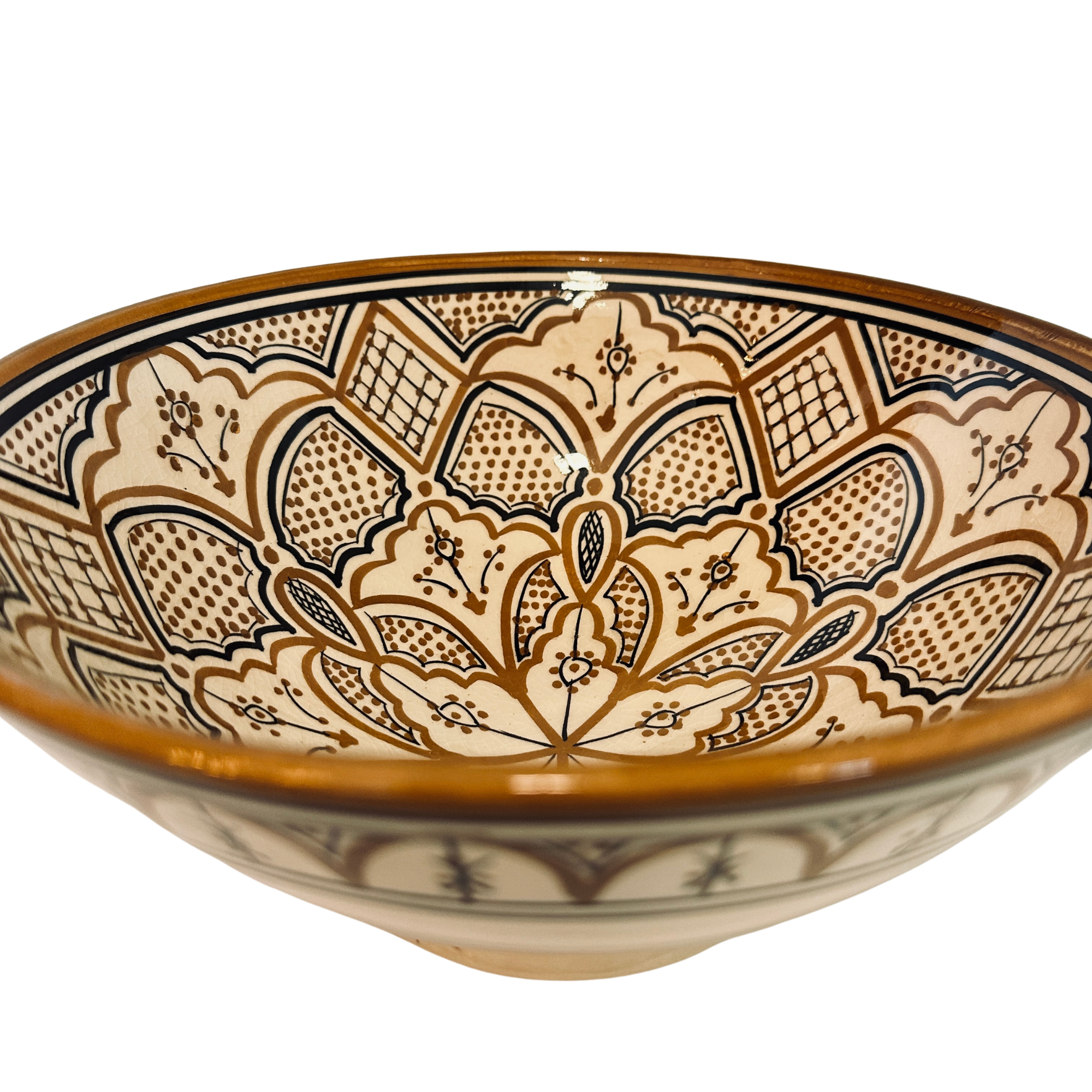 Marokkansk Skål Stor, Brun