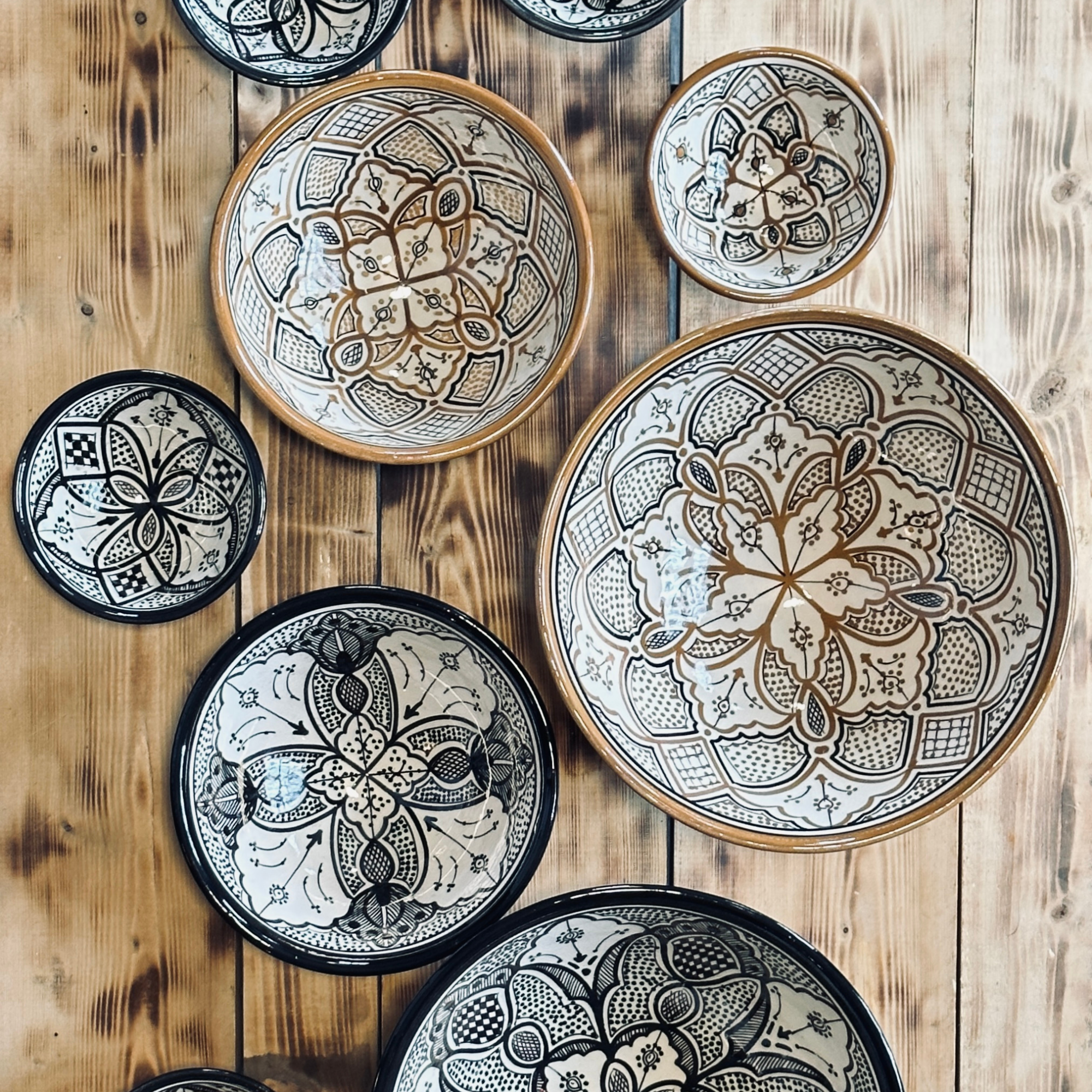 Marokkansk Skål Stor, Brun