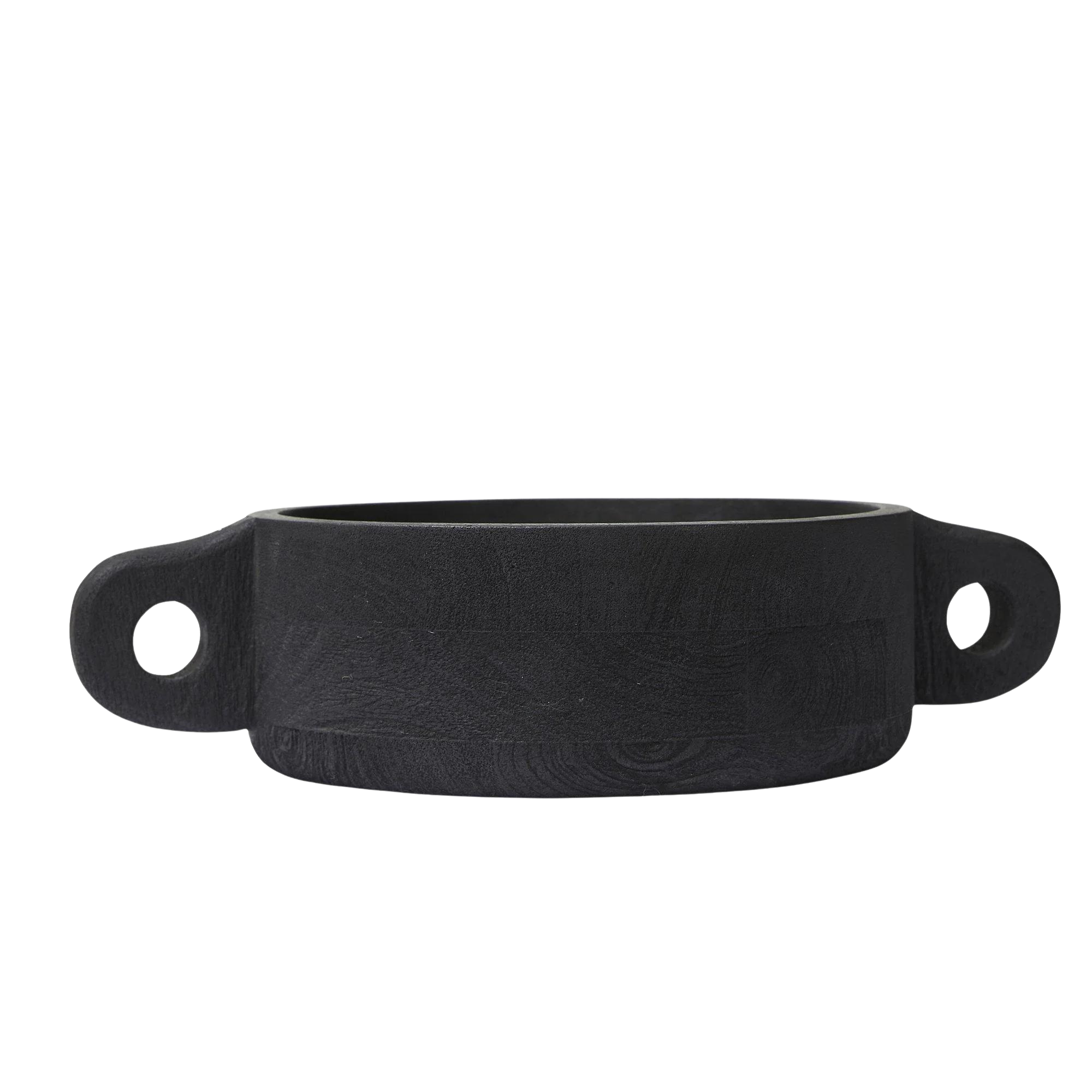 Svart Mica skål i mangotre fra Jakobsdals – rustikk serveringsskål med naturlig tekstur og håndtak