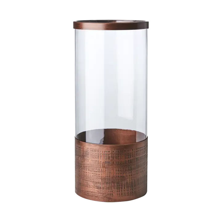 Minsk lykt i kobber – glasslykt i rustikk design fra HomeByGard