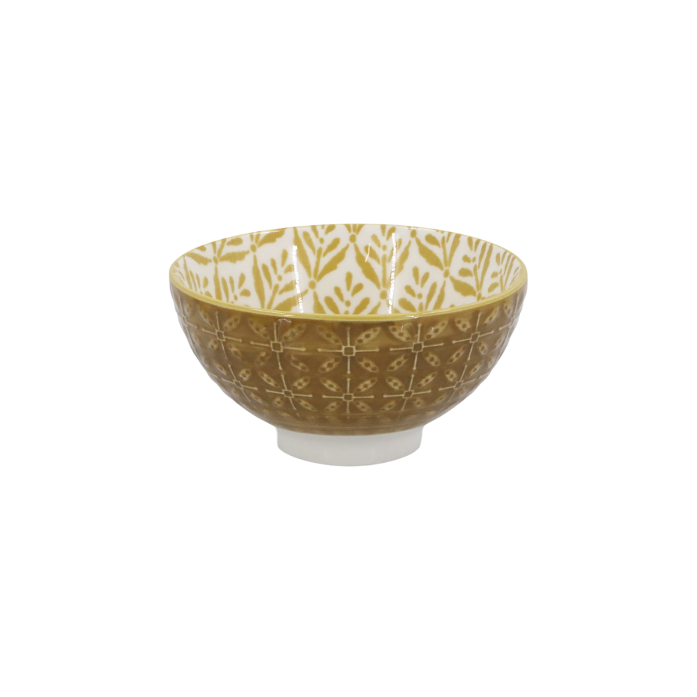 Dekorativ porselensskål i naturtoner – perfekt til servering