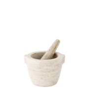 Mortel i hvit marmor