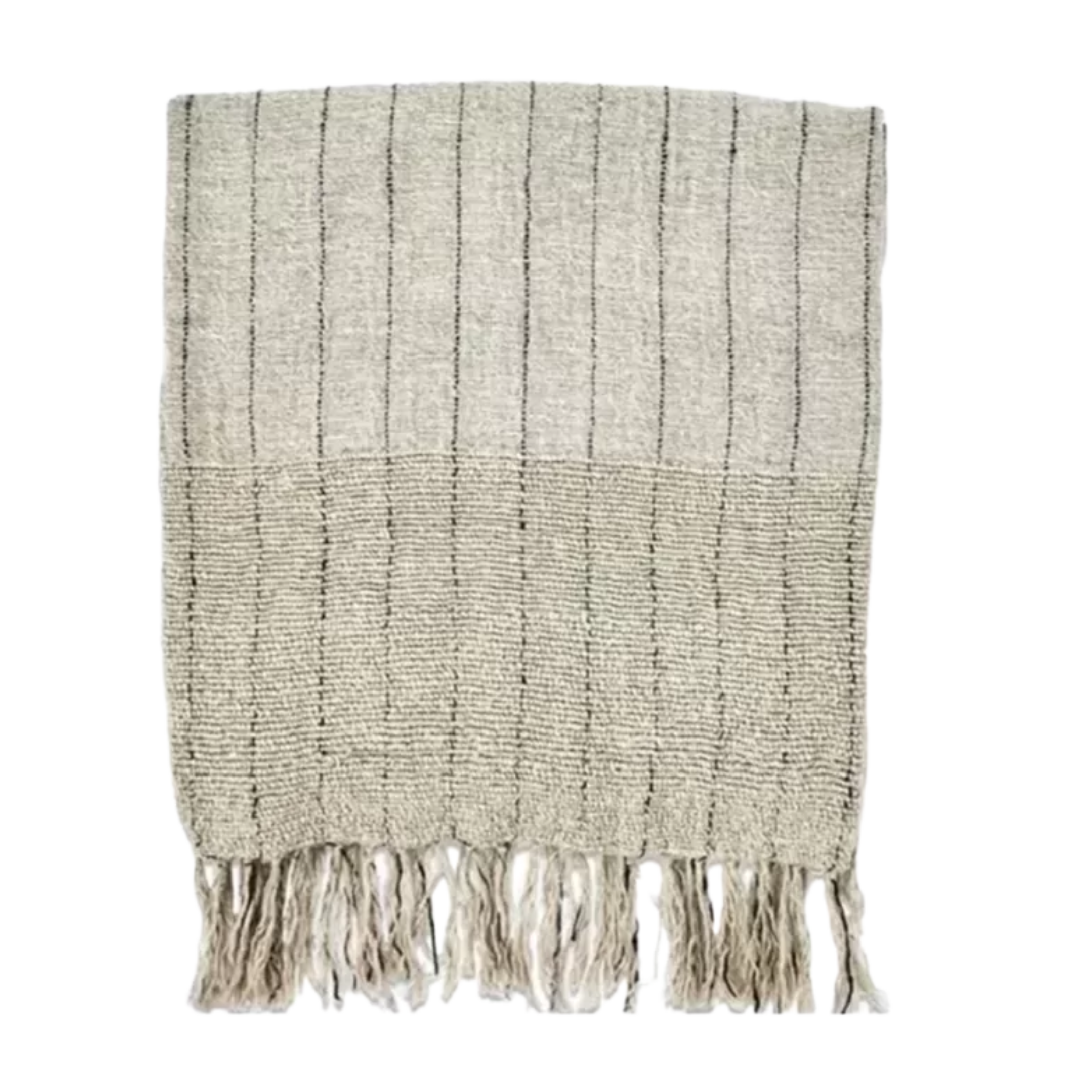 Newton pledd i lin og bomull med frynser – Olsson &amp; Jensen, HomeByGard interiør