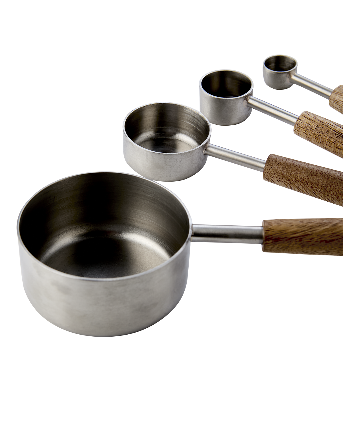 Målesett i rustfritt stål med håndtak i mangotre – NICO