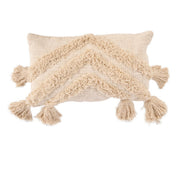  Nomad Tassel putetrekk 35x60 cm i kremfarget bomull med frynser og dusker