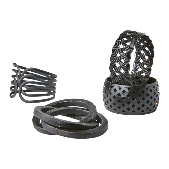 Odin Servettringer - Sett av 4, Svart