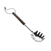 Pastasleiv i rustfritt stål og mørkt mangotre fra Ernst – elegant kjøkkenredskap i nordisk stil.