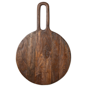 Stort rundt skjærebrett i mangotre med håndtak – PORTLAND L