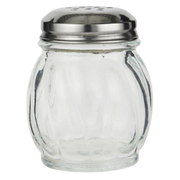 Retro sukkerstrøer i glass med metallokk fra IB Laursen – klassisk vintage design.