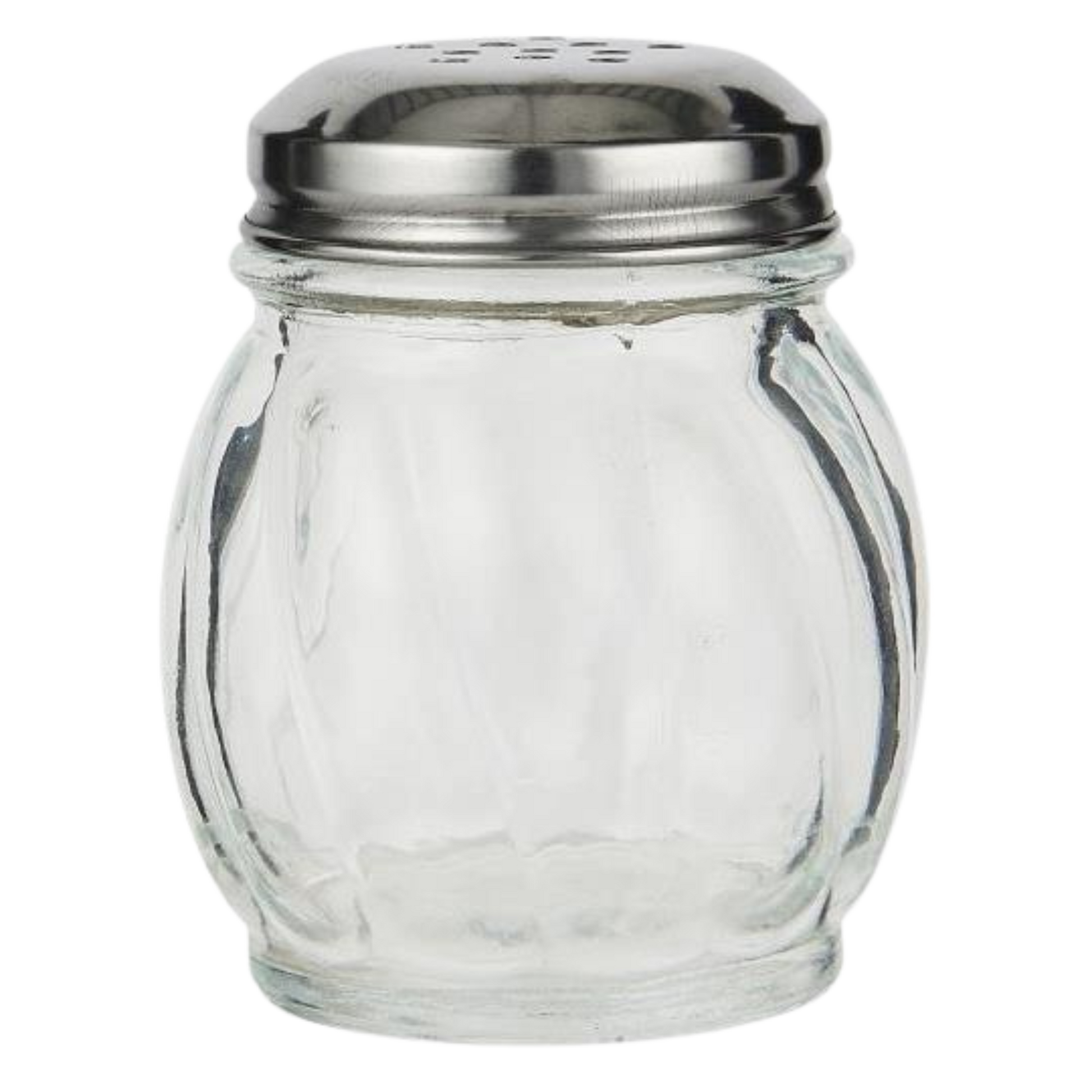 Retro sukkerstrøer i glass med metallokk fra IB Laursen – klassisk vintage design.