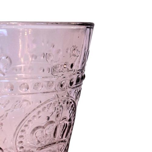 Rosa Drikkeglass med Stett, Vintage Stil - 2 pk