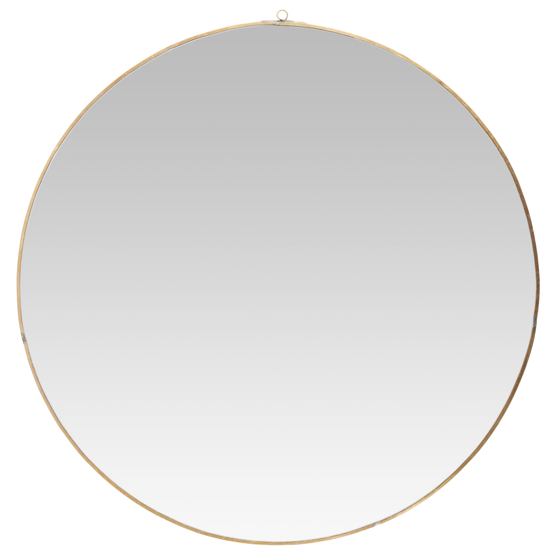Rundt speil med messingramme fra IB Laursen – elegant veggspeil Ø59 cm