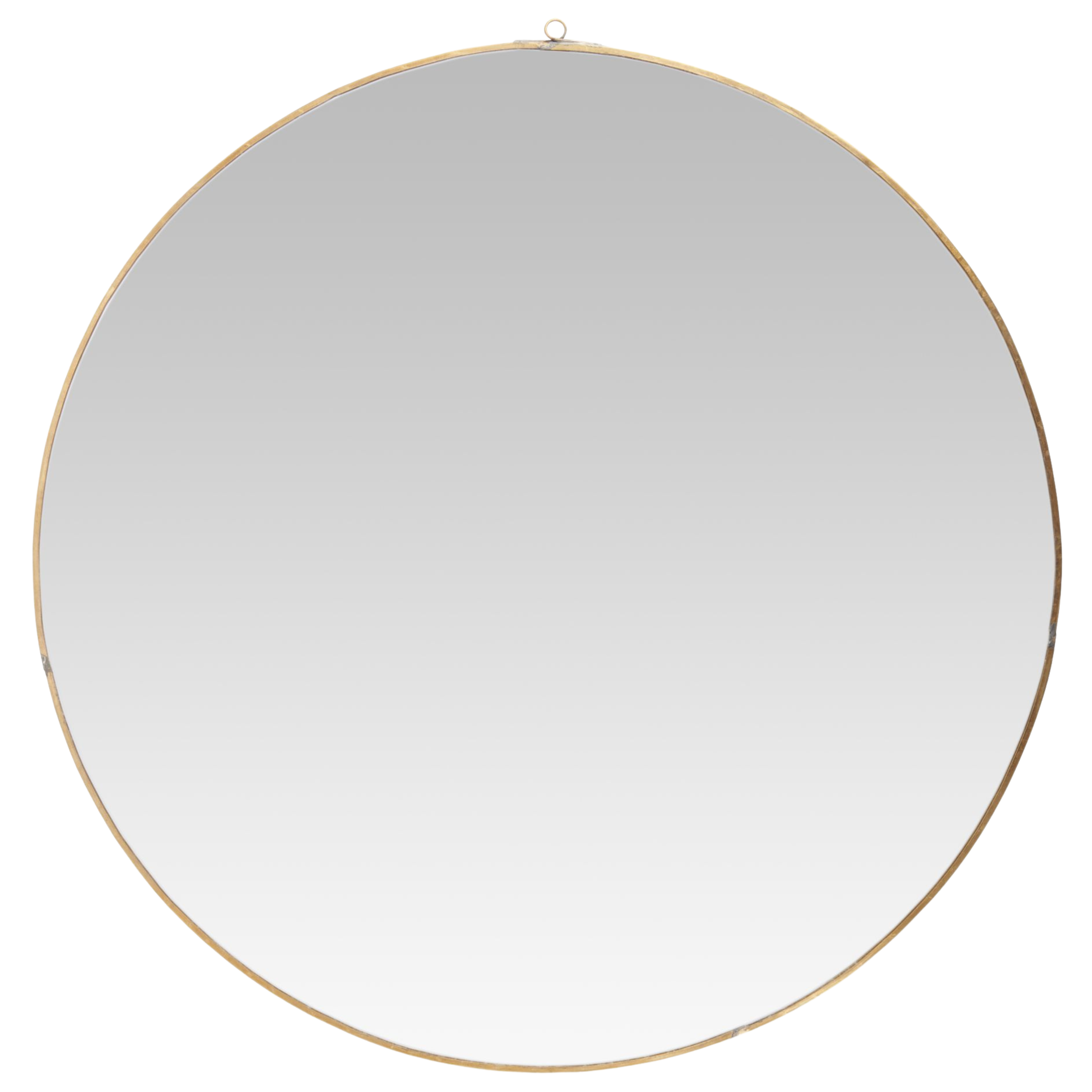 Rundt speil med messingramme fra IB Laursen – elegant veggspeil Ø59 cm
