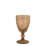 Saint Emilion vinglass 210 ml i honningfarget glass – elegant fasettslipt design