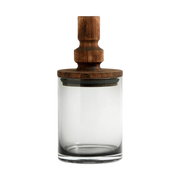 Nordal Salvie oppbevaringsglass 850 ml med mørkt trelokk – rustikk og elegant