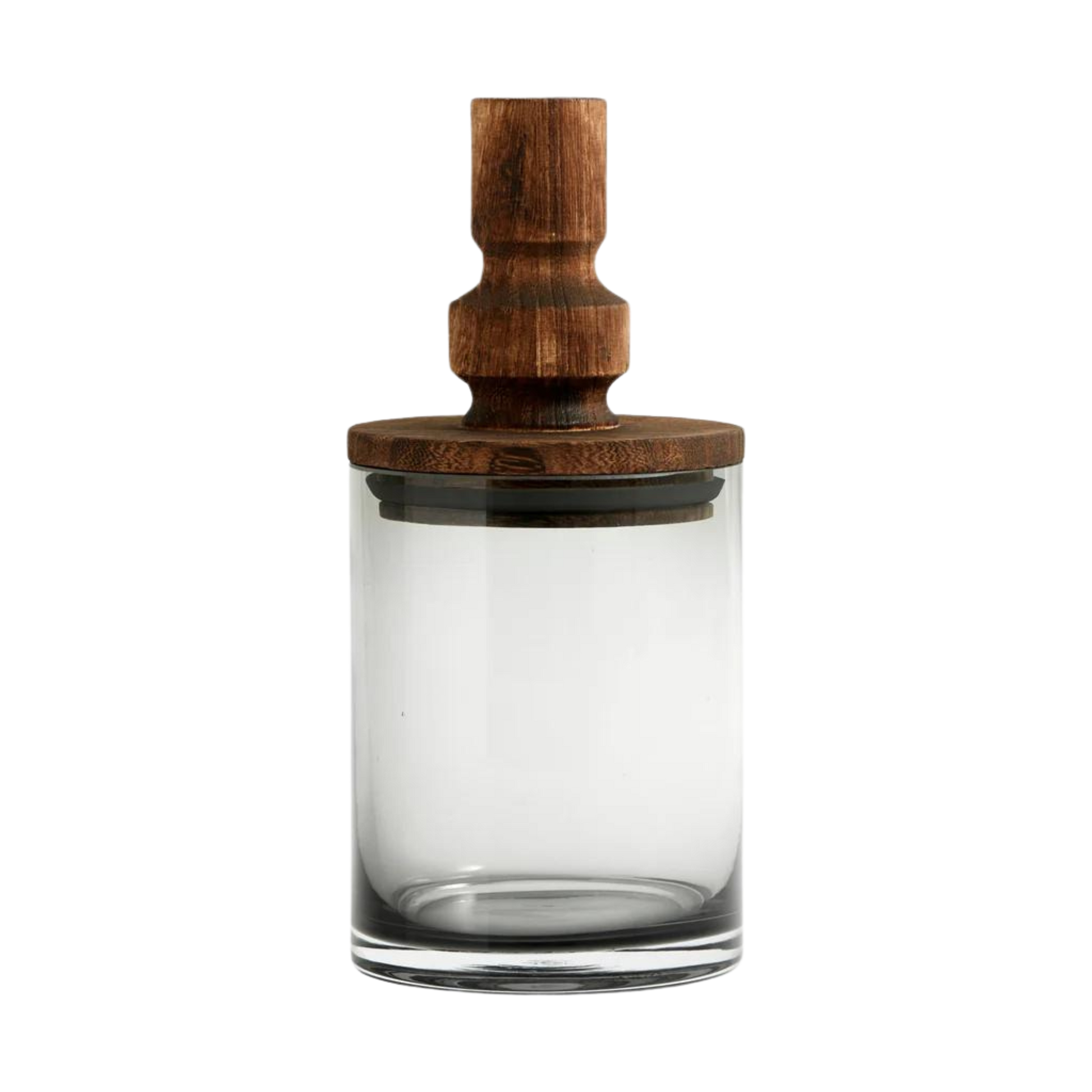 Nordal Salvie oppbevaringsglass 850 ml med mørkt trelokk – rustikk og elegant