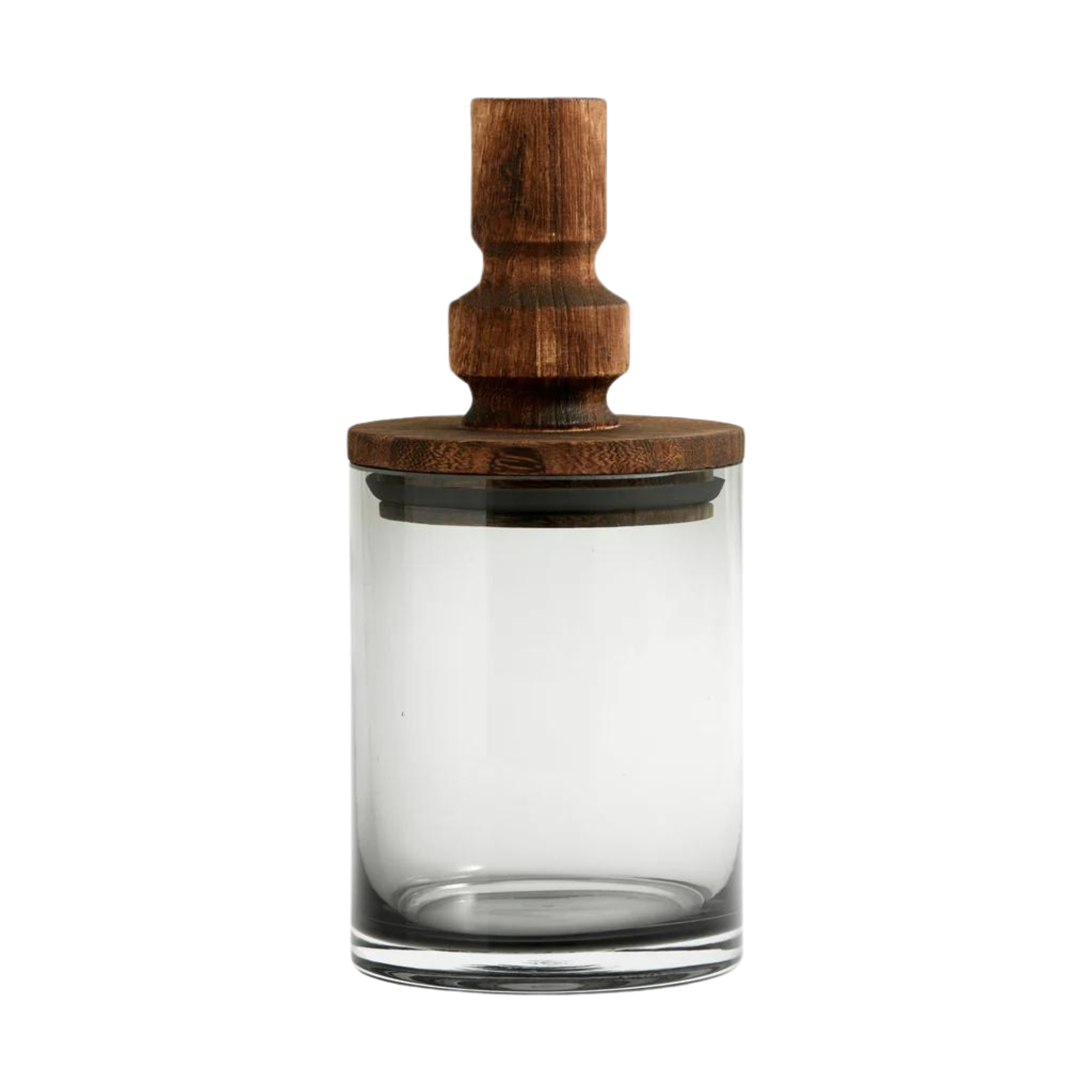 Nordal Salvie oppbevaringsglass 850 ml med mørkt trelokk – rustikk og elegant