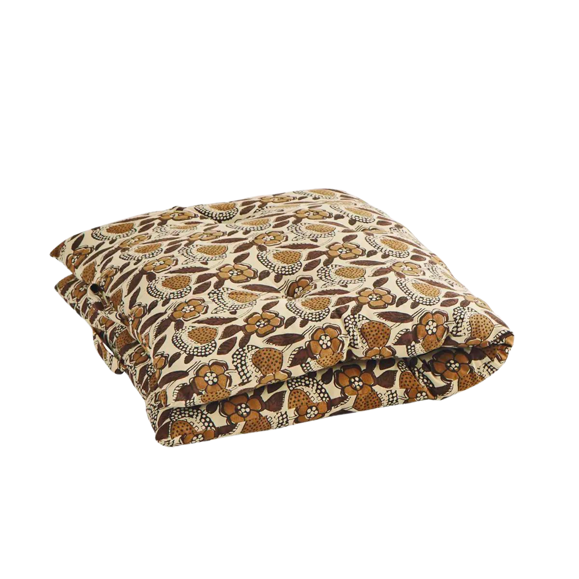Madam Stoltz madrass i mønstret bomull – sittepute 60x100 cm
