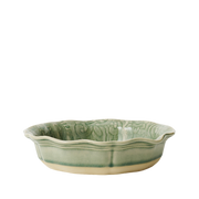 Sthål Ceramics skål i antikkgrønn stengods med krakelert glasur og mønster – håndlaget og unik.