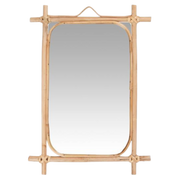 Veggspeil med bambusramme i naturfarge fra IB Laursen – skandinavisk og lett uttrykk.