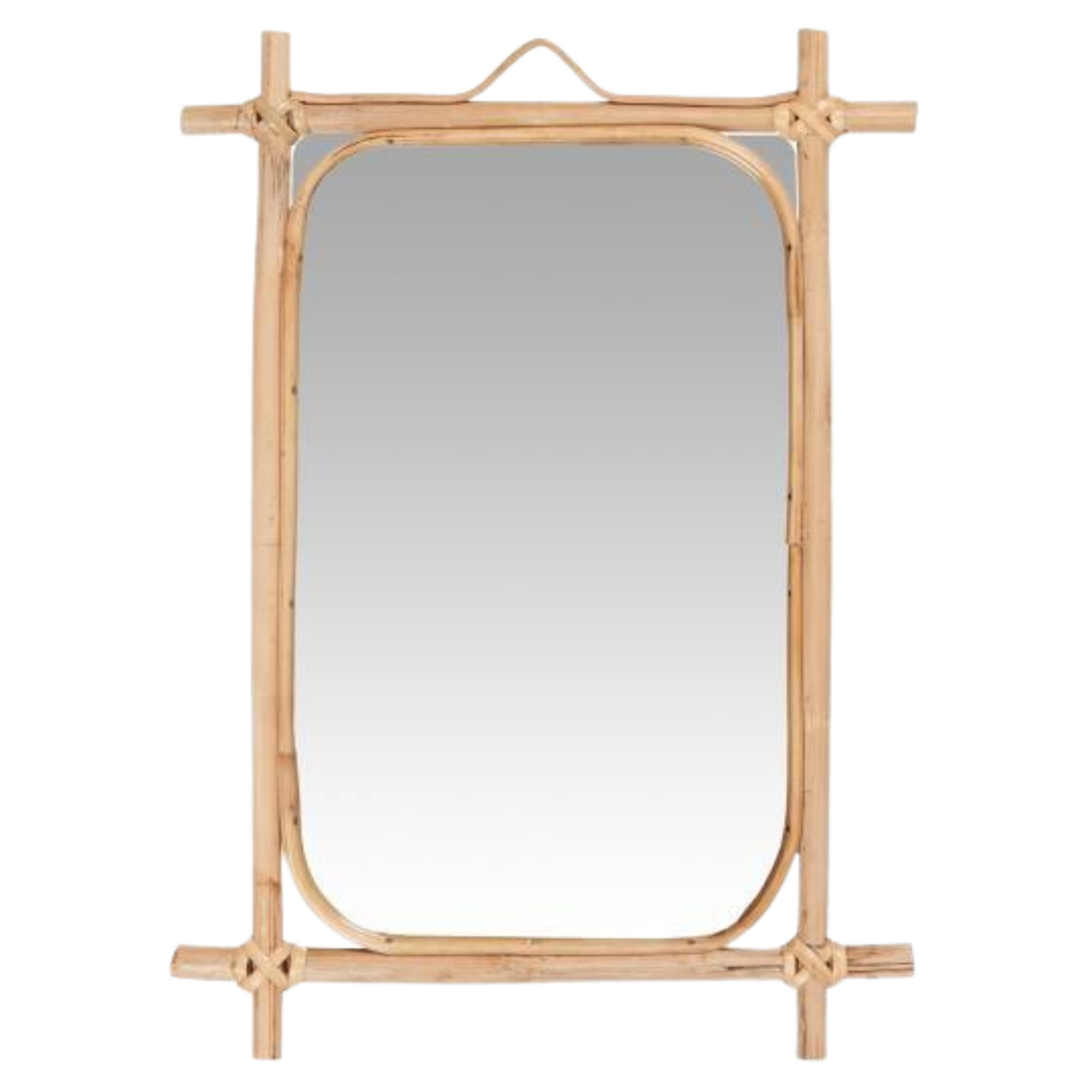 Veggspeil med bambusramme i naturfarge fra IB Laursen – skandinavisk og lett uttrykk.