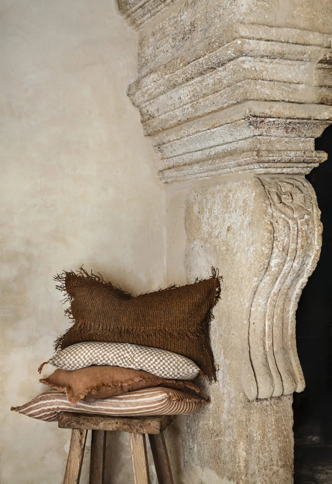 Stanfield putetrekk lin brun/natur 40x70