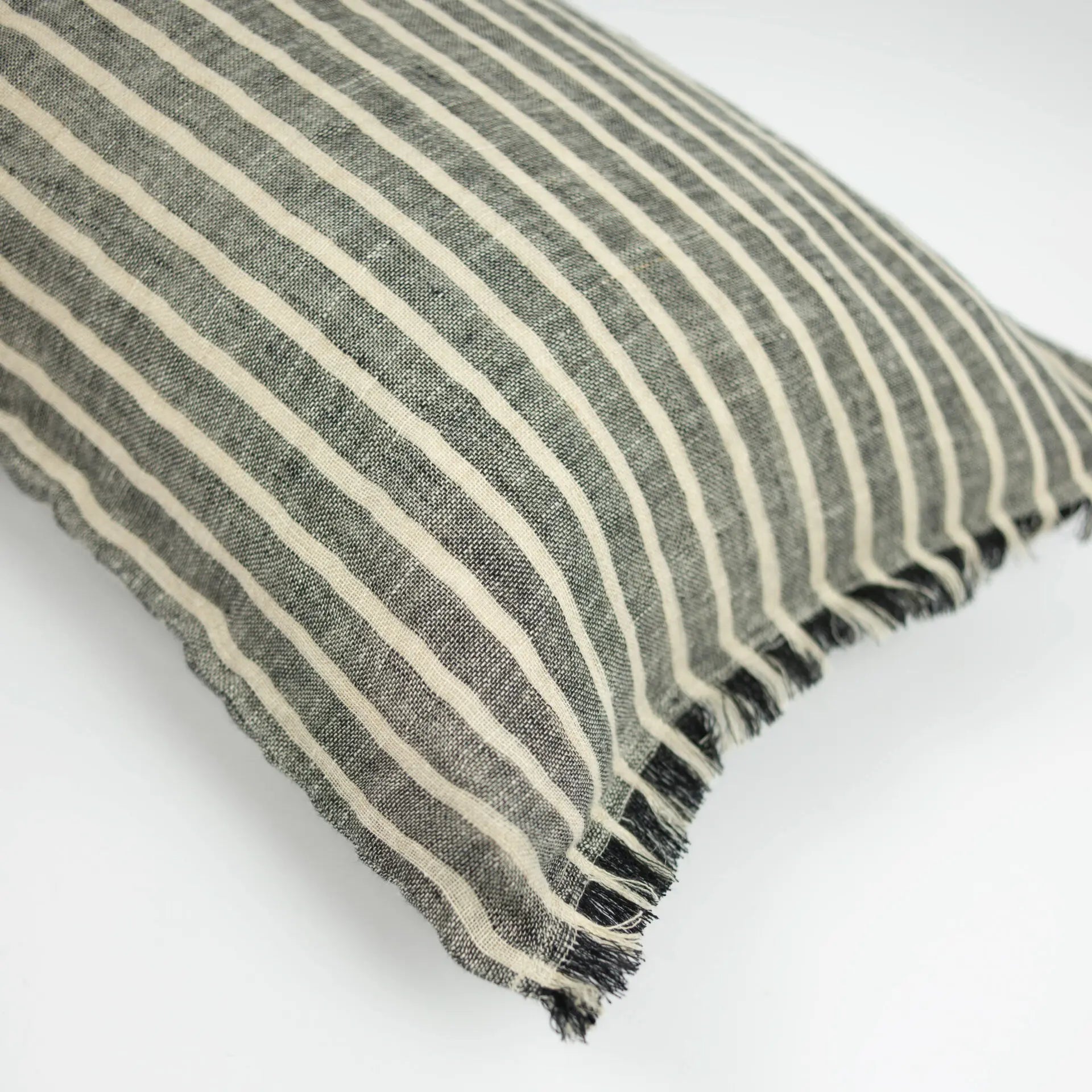 Stanfield putetrekk lin, svart/natur 40x70