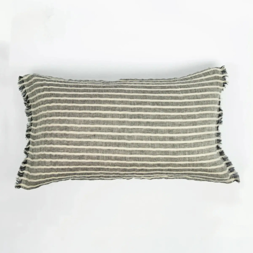 Stanfield putetrekk lin, svart/natur 40x70