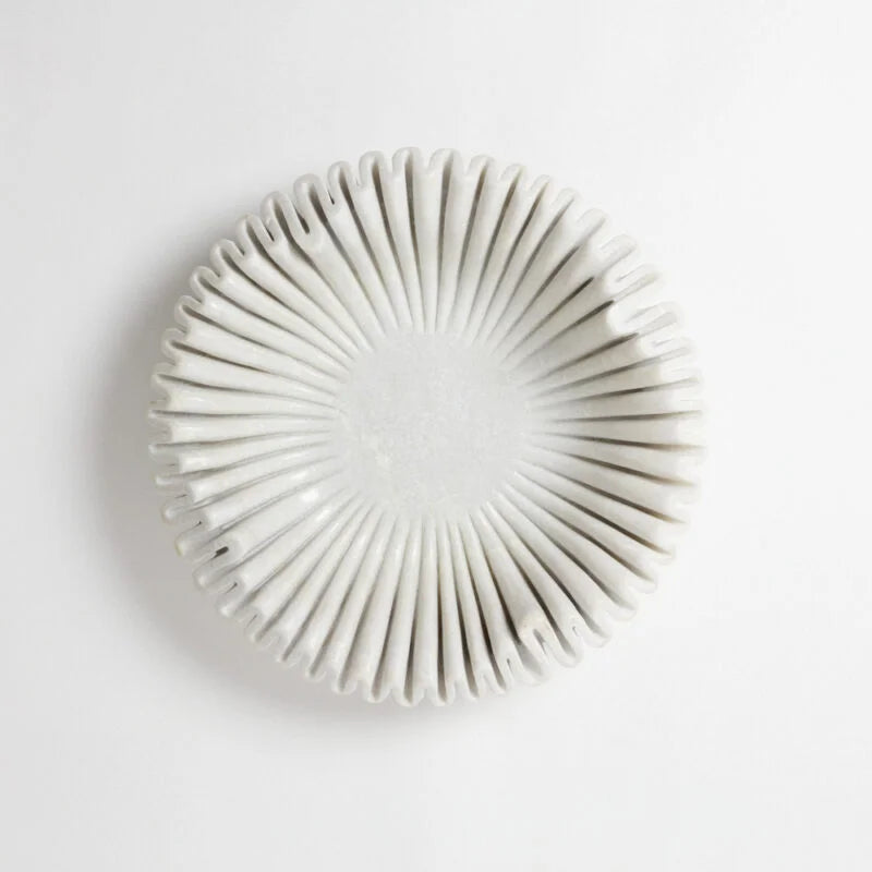 Stor marmorskål bølgeform – interiør styling