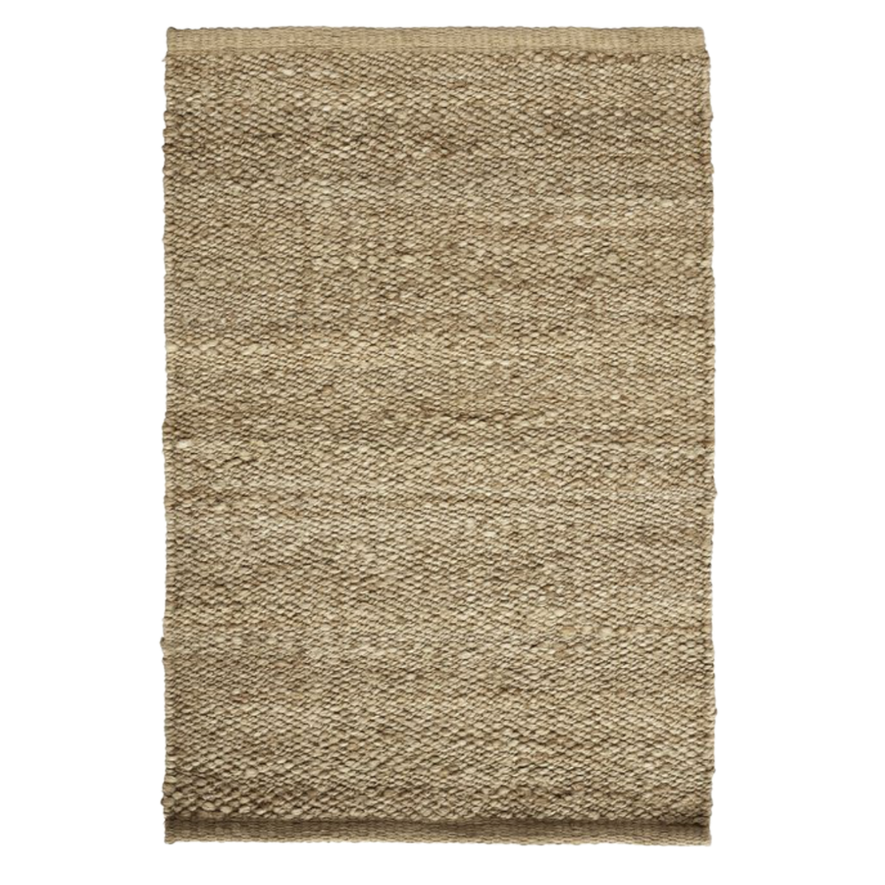 Naturfarget håndvevd juteteppe 60×90 cm