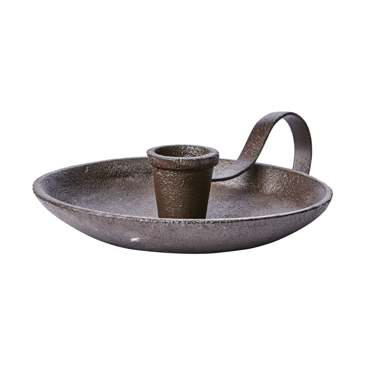 THOR kammerstake i svart/brunt jern med håndtak, Ø20 cm