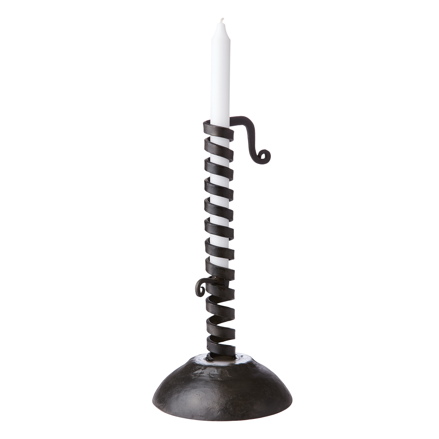 Svart spiral lysestake i jern – THOR