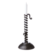 Svart spiral lysestake i jern – THOR
