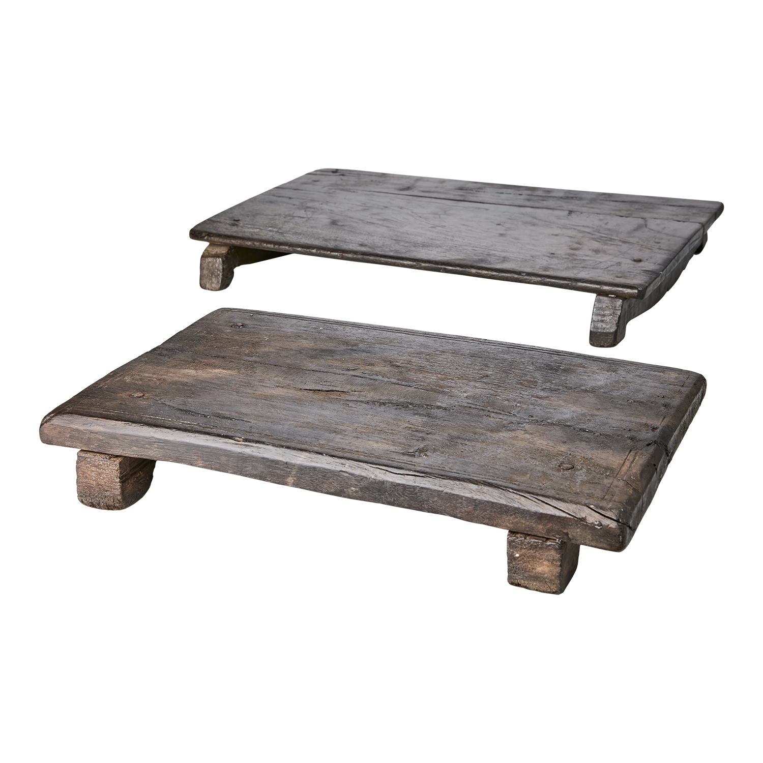 TREASURE fat i brun tre med fire føtter – håndlaget interiør