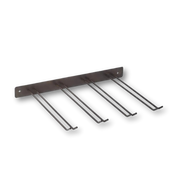 veggmontert vinglassholder metall sort