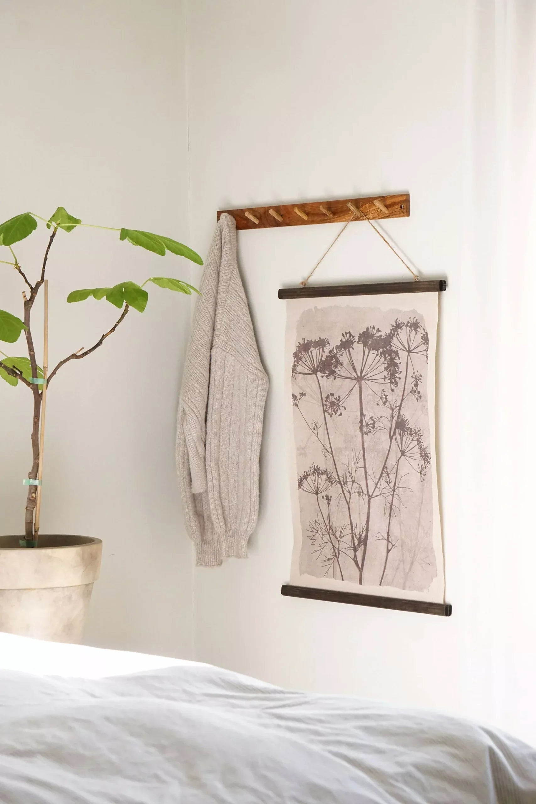 canvas veggbilde naturmotiv med trelist