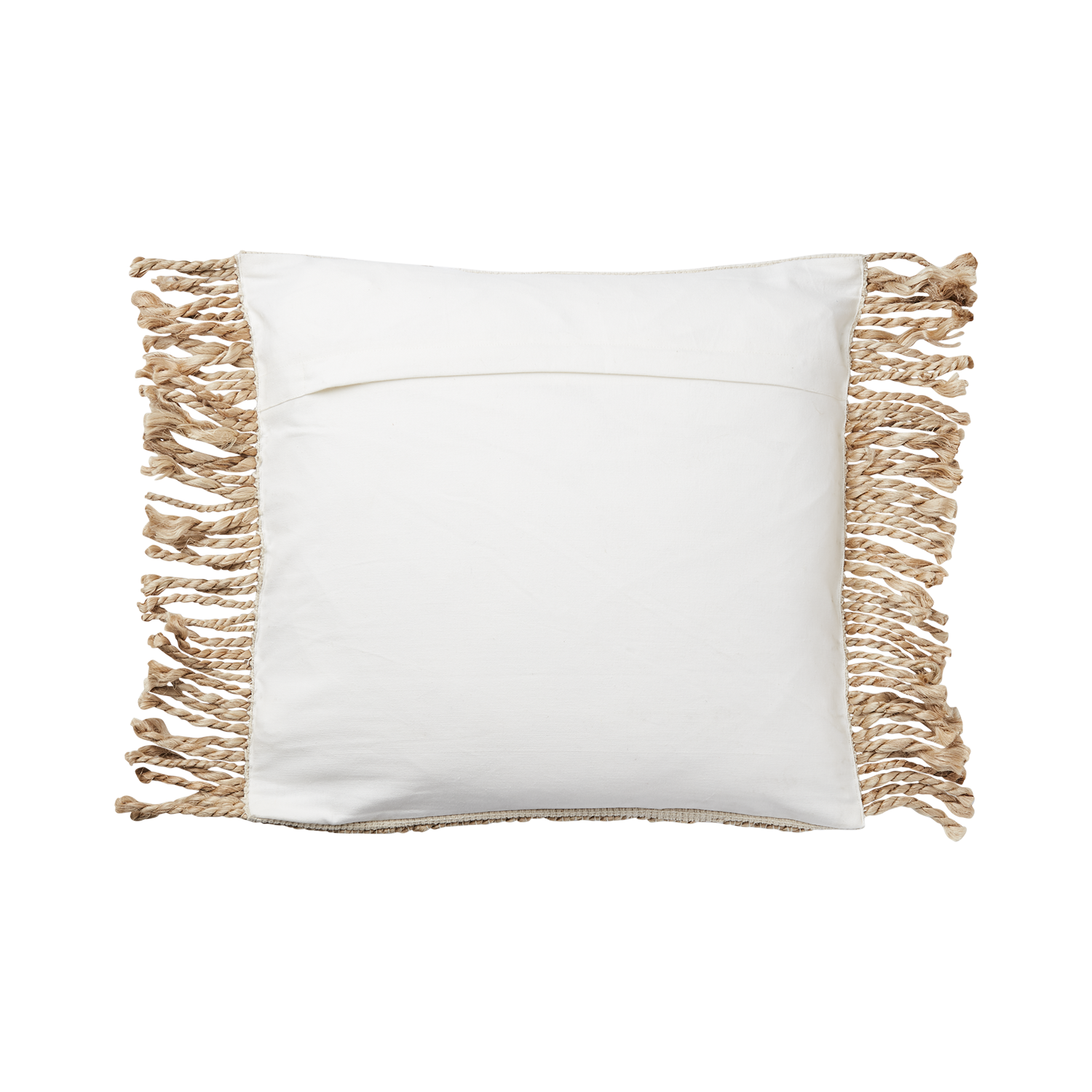 håndvevd putetrekk i jute og bomull