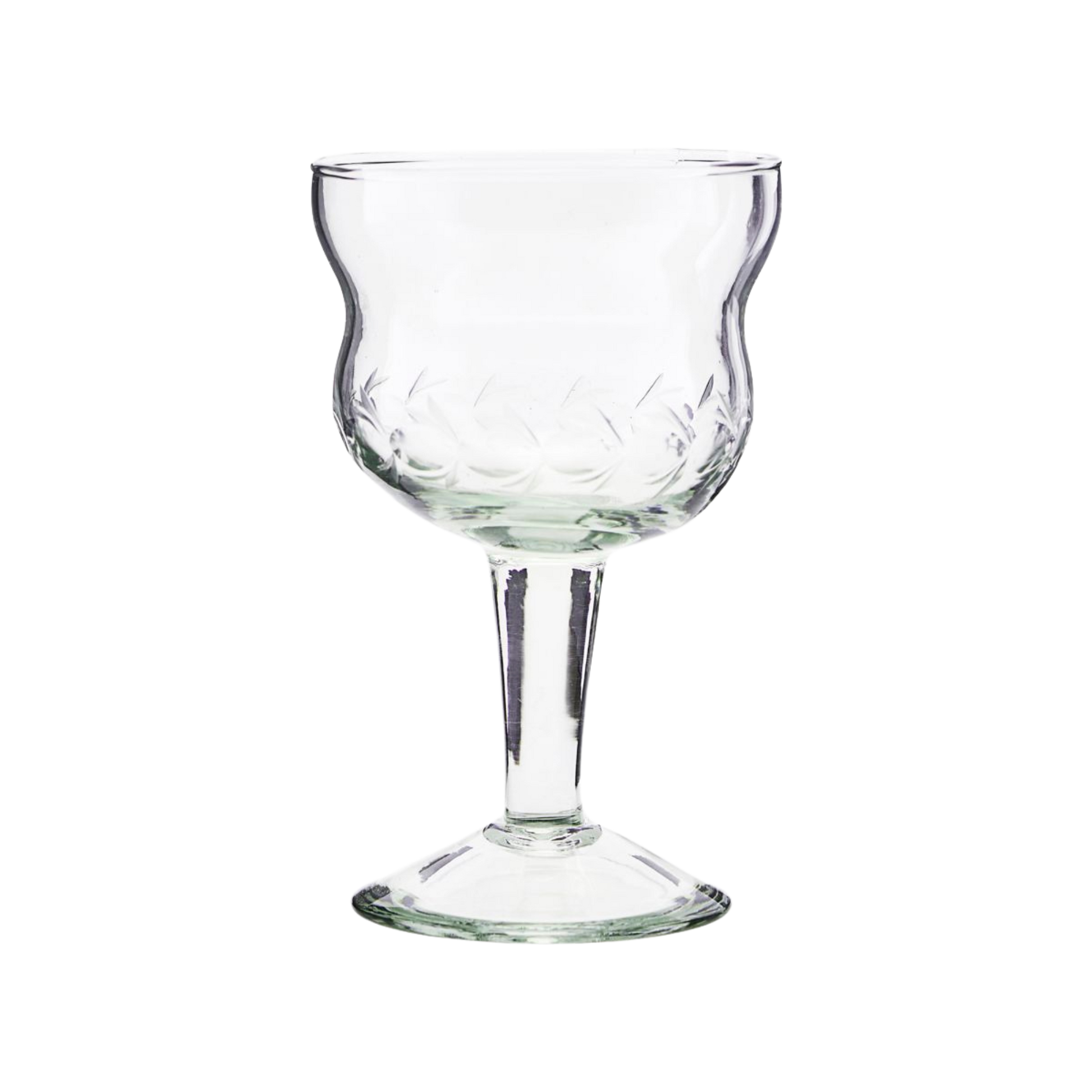 House Doctor Rødvinsglass Vintage – fire elegante vinglass i klart glass med mønster og tidløs design.
