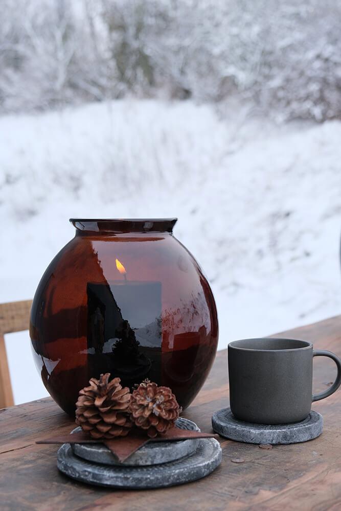 Winslet glasvase, Brun