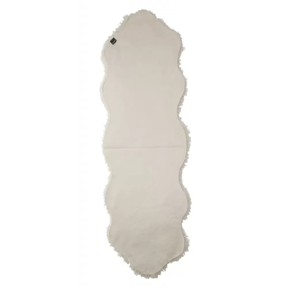 Wooly skinnfelle, lys beige - 60x180 cm